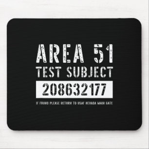 Area 51 Test Subject 2177 Alien Abduction Hallowee Mouse Pad