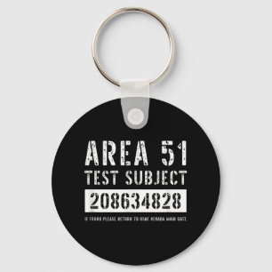 Area 51 Test Subject 4828 Alien Abduction Hallowee Key Ring