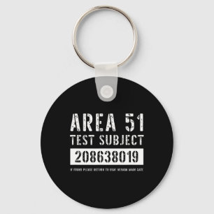 Area 51 Test Subject 8019 Alien Abduction Hallowee Key Ring
