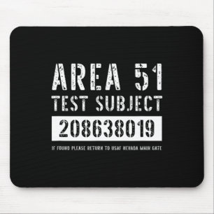 Area 51 Test Subject 8019 Alien Abduction Hallowee Mouse Pad