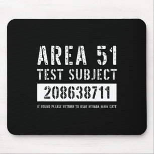 Area 51 Test Subject 8711 Alien Abduction Hallowee Mouse Pad