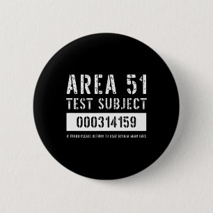 Area 51 Test Subject Alien Abduction Halloween Cos 6 Cm Round Badge