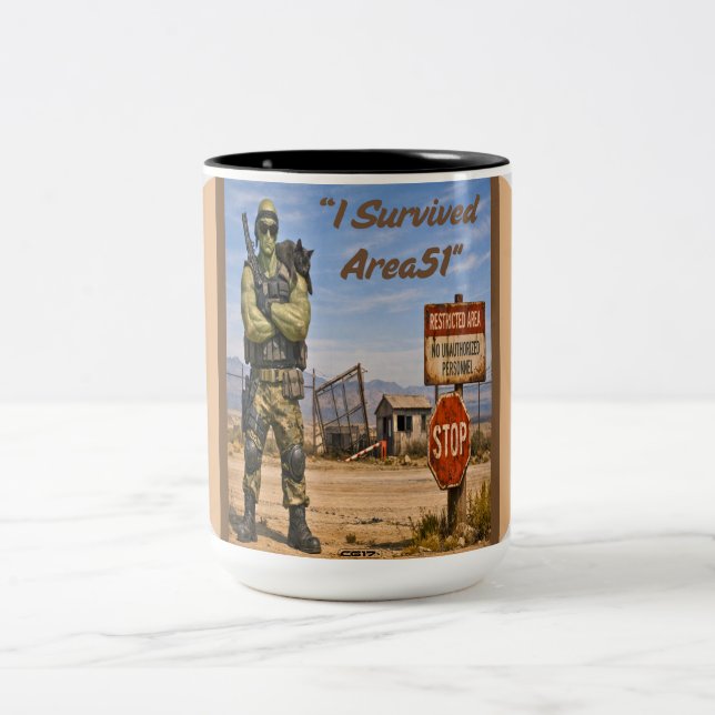 Area 51 Ufos Two-Tone Coffee Mug (Center)