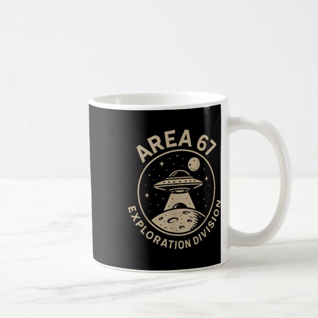 Area 67 Exploration Division Funny 67 Meme Ufo Des Coffee Mug (Right)