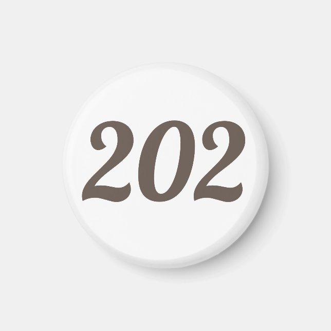 Area Code 202 (Washington DC) Magnet (Front)