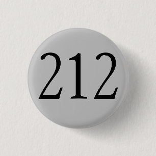Area Code 212 (NY City) 3 Cm Round Badge