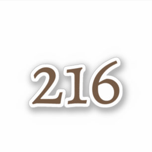 Area Code 216 (Cleveland) Classic Round Sticker
