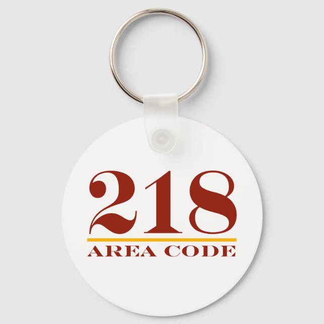 Area Code 218 Key Ring (Front)