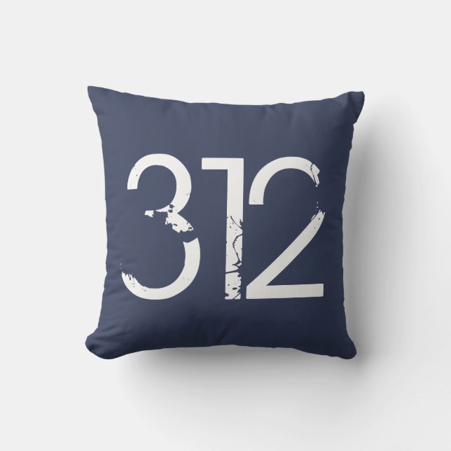 Area Code 312 (Chicago) Cushion (Front)
