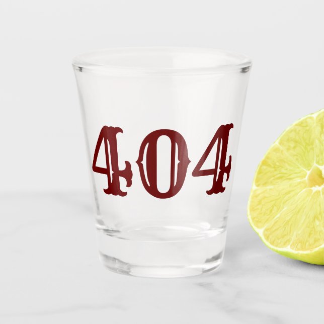 Area Code 404 (Atlanta, GA) Shot Glass (Front)