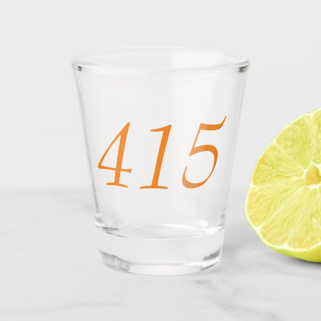 Area Code 415 (San Francisco) Shot Glass (Front)