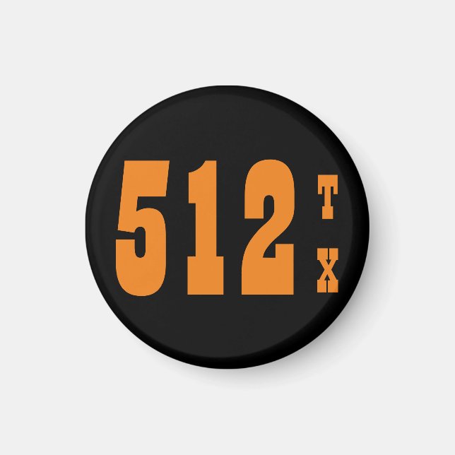 Area Code 512 (Austin, TX) Magnet (Front)