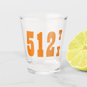 Area Code 512 (Austin, TX) Shot Glass