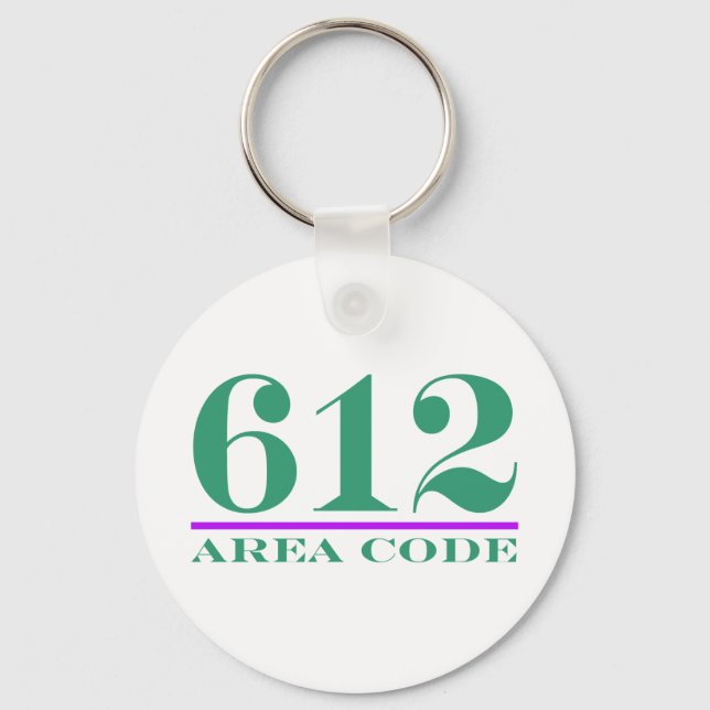 Area Code 612 Key Ring (Front)