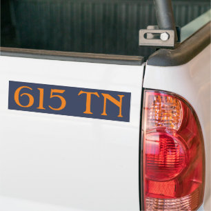 Area Code 615 (Nashville) Bumper Sticker