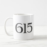 Area Code 615 (Nashville) Coffee Mug