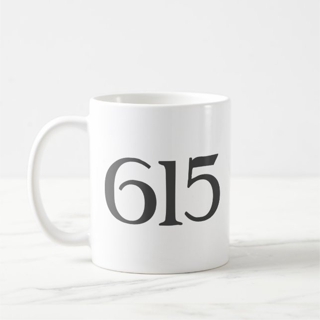 Area Code 615 (Nashville) Coffee Mug (Left)