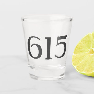 Area Code 615 (Nashville) Shot Glass
