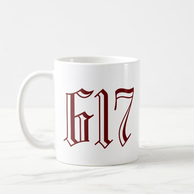 Area Code 617 (Boston) Coffee Mug (Left)