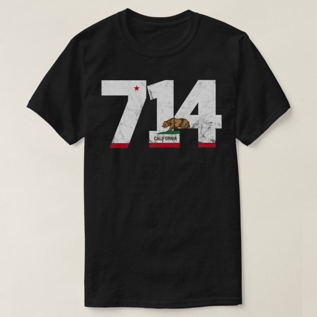 Area Code 714 Anaheim California TShirt 3 (Design Front)