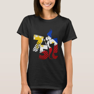 Area Code 757 Filipino American With Mermaid Phili T-Shirt