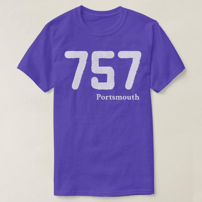 Area Code 757 Portsmouth Virginia T-Shirt (Design Front)