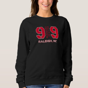 Area Code 919 Raleigh North Carolina NC GPS Coord Sweatshirt