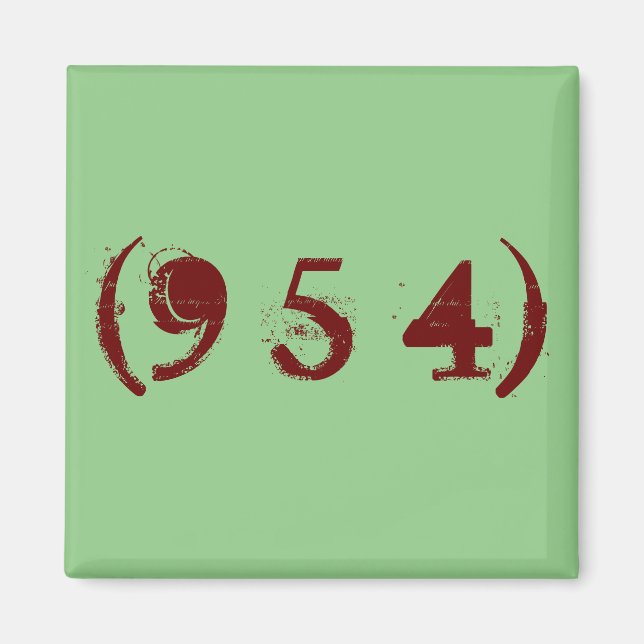 Area Code 954 Magnet (Front)