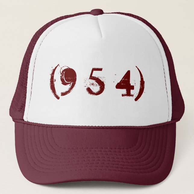 Area Code 954 Trucker Hat (Front)