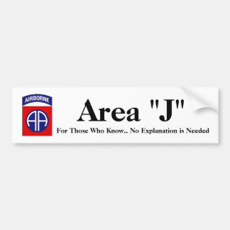 Area J Bumper Sticker
