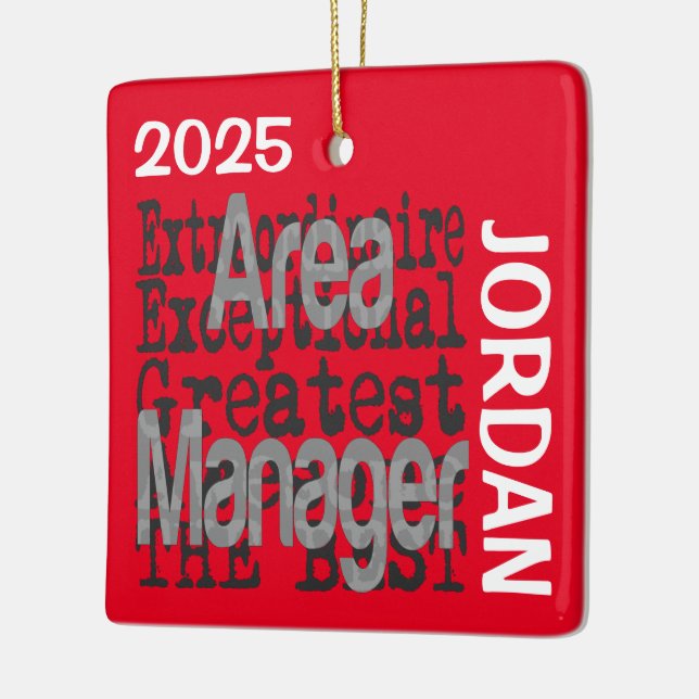 Area Manager Extraordinaire CUSTOM Ceramic Ornament (Left)