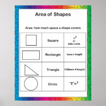 Area of Shapes Rainbow