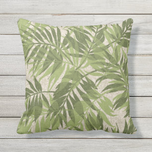 Areca Palms Hawaiian Tropical Vintage Outdoor Cushion