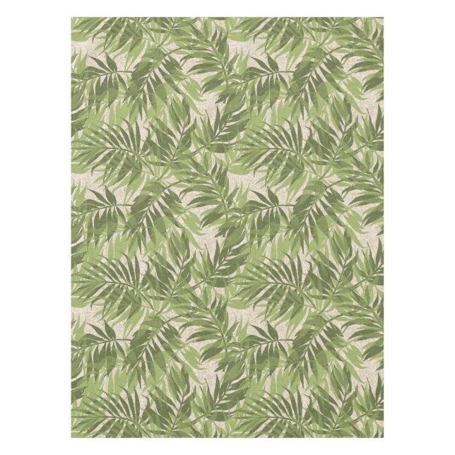 Areca Palms Hawaiian Tropical Vintage Tablecloth (Front)