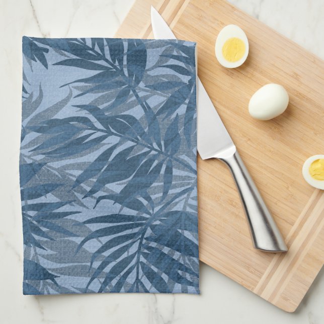 Areca Palms Hawaiian Tropical Vintage Tea Towel (Quarter Fold)