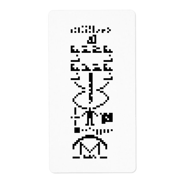 Arecibo Binary Message 1974 (Front)