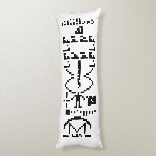 Arecibo Binary Message 1974 Body Cushion (Back (Vertical))