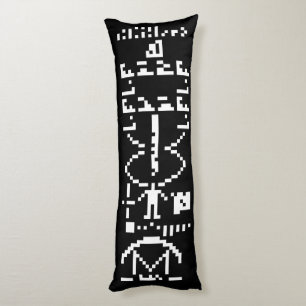 Arecibo Binary Message 1974 Body Cushion