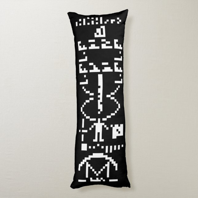 Arecibo Binary Message 1974 Body Cushion (Back (Vertical))