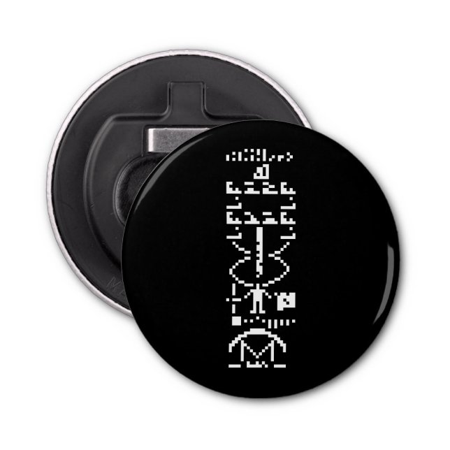 Arecibo Binary Message 1974 Bottle Opener (Front)