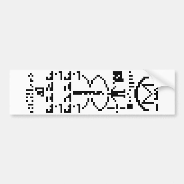 Arecibo Binary Message 1974 Bumper Sticker (Front)