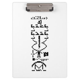 Arecibo Binary Message 1974 Clipboard