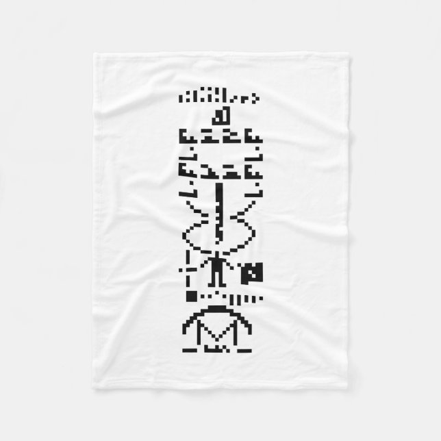 Arecibo Binary Message 1974 Fleece Blanket (Front)