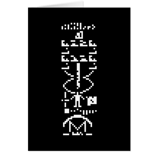 Arecibo Binary Message 1974 Greeting Card (Front)