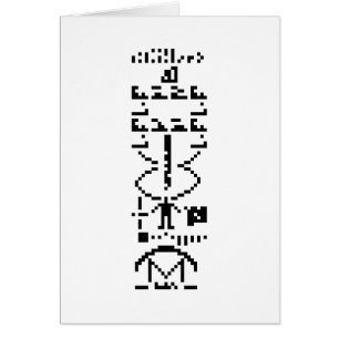 Arecibo Binary Message 1974 Greeting Card