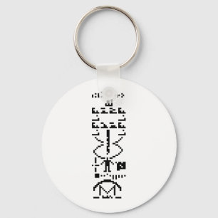 Arecibo Binary Message 1974 Key Ring