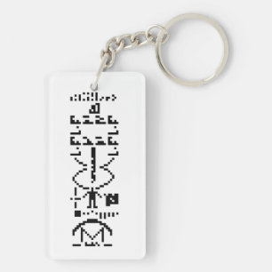 Arecibo Binary Message 1974 Key Ring