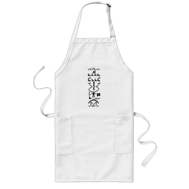 Arecibo Binary Message 1974 Long Apron (Front)