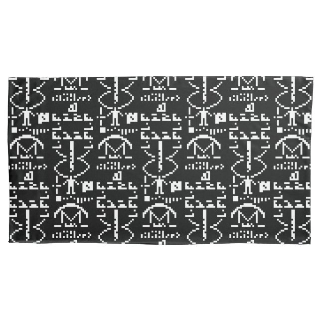 Arecibo Binary Message 1974 Pillowcase (Front-Left)