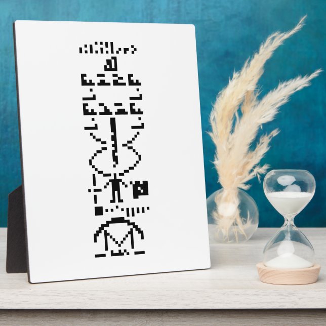 Arecibo Binary Message 1974 Plaque (Side)